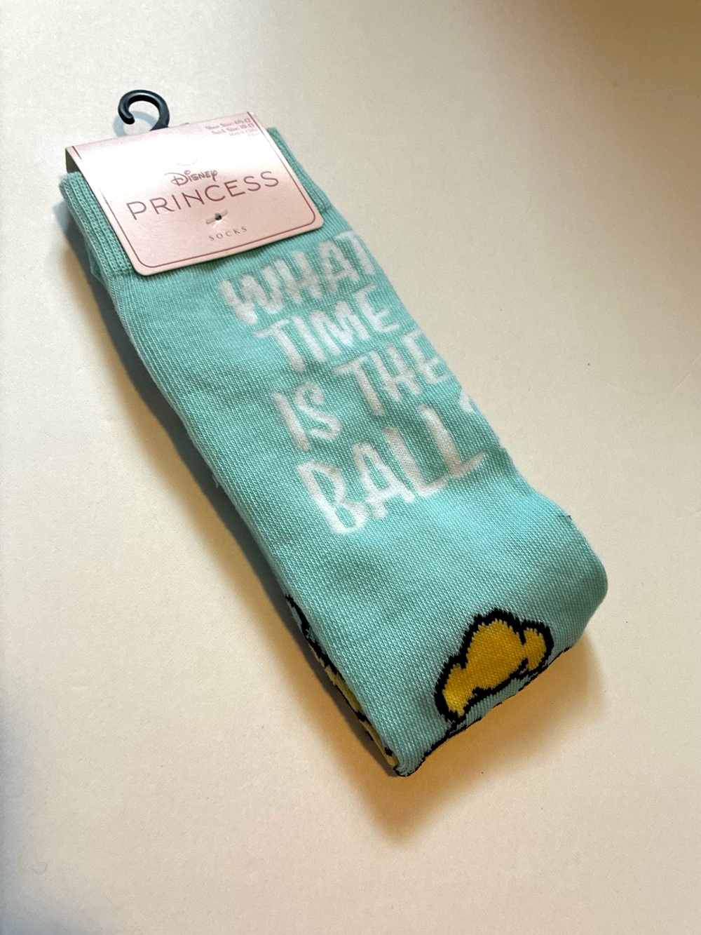 Disney Cinderella Crew Socks - "What Time Is The Ball"